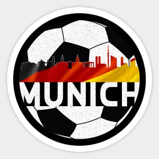 Munich Germany Euro 2024 football—White text Sticker